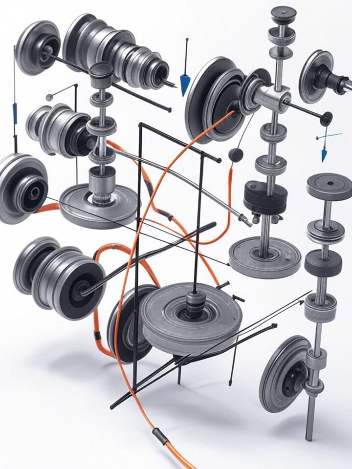 Rivian R1S Air Suspension Compressor Burnout technical blueprint illustration for Las Vegas repair service - detailed component schematic with orange accent highlights